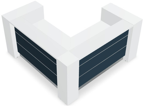 Valde L-Shaped Reception Desk LAV14L - 86" by MDD Office Furniture