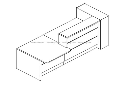Valde Reception Desk models LAV42L by MDD Office Furniture