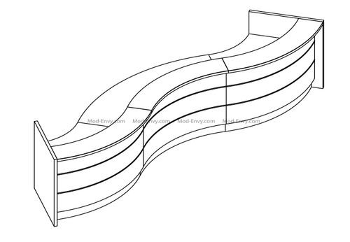 Valde Reception Desk model LAV50L by MDD Office Furniture