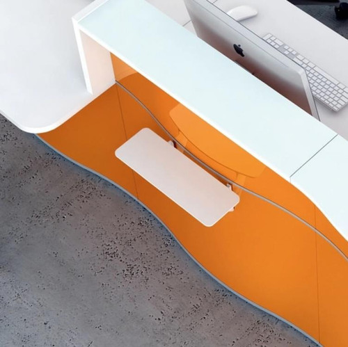 Wave Reception Desk Front Shelf by MDD