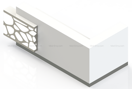 Organic Reception Desk models LOG21PG by MDD Office Furniture