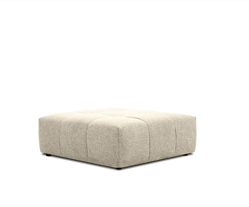 Mallow Ottoman - Stone Wheat Tweed by Mobital
