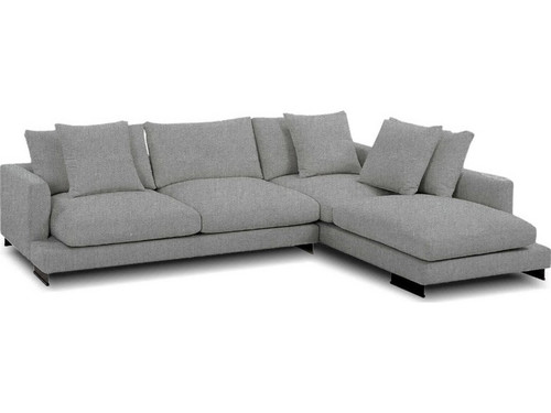 Weekender Grey Tweed & Black RAF Sectional Sofa by Mobital