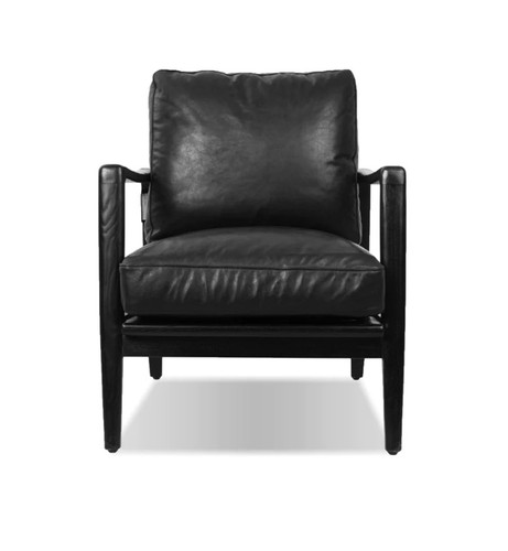 Black Leather w/ Black Ash Wood Frame by Mobital