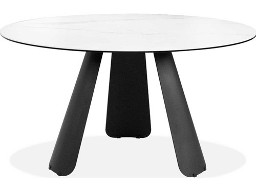 Palazzo Dining Table (White Carrara Ceramic Top) by Mobital