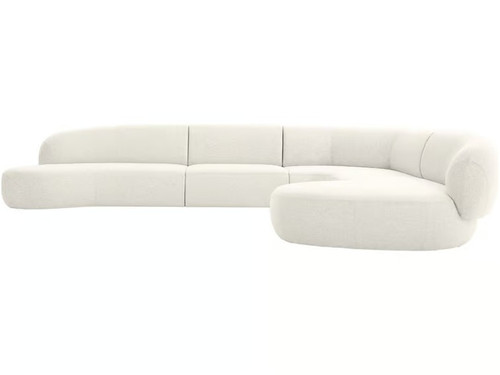 Moritz 4-PC Right Facing Sectional Sofa - Alabaster Fabric by Mobital