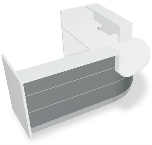 Valde 95" x 107" Corner Reception Desk w/ Countertop (ADA Compliant) - LAV102L by MDD Office Furniture