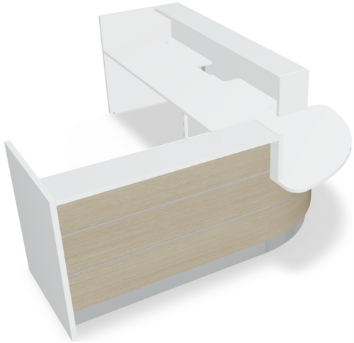 Valde 107" x 135" Corner Reception Desk w/ Countertop (ADA Compliant) - LAV106L by MDD Office Furniture