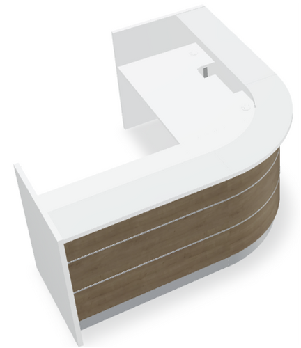 Valde 88" x 88" Corner Reception Desk - LAV131L by MDD Office Furniture