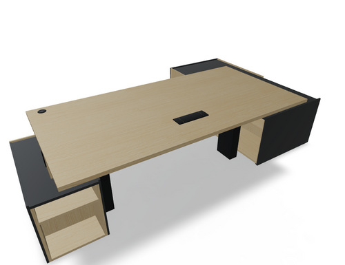 Viga Electric Height Adjustable Desk with Managerial Storage + Pedestal by MDD