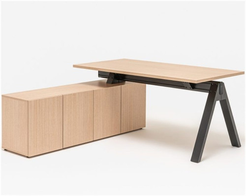 Viga Veneer Desk w/ Left Managerial Storage w/ 4 Doors by MDD Office Furniture