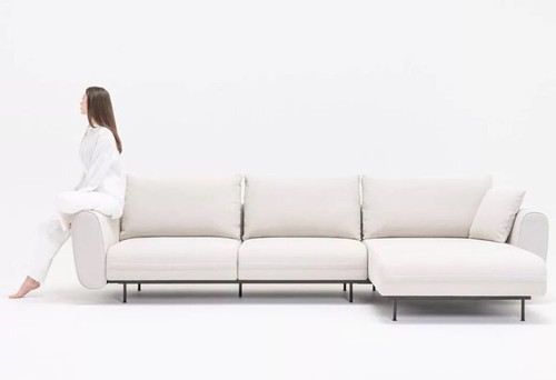 Lotus Modular Sofa w/ RHF Chaise Lounge - LTS07  by MDD Office Furniture