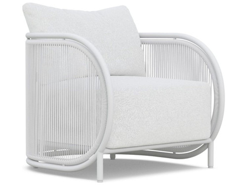 Kamari White Mist All-Weather Rope Club Chair with Cloud Cushion by Azzurro Living