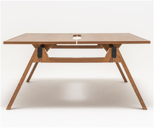 Viga Veneer 62.9" Straight 2-Desk Bench - V218 by MDD Office Furniture