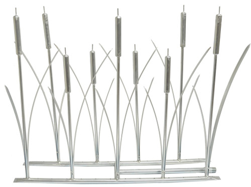 Cattail Fireplace Stainless Steel Burner Ornament - 36" by The Outdoor Plus
