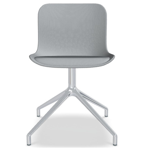 Baltic 2 Classic Fabric Office Chair w/ Polished Aluminum Base - BLK4PP19 by MDD Office Furniture