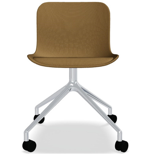 Baltic 2 Classic Fabric Office Chair w/ Polished Aluminum Base- BLK4PP19K by MD Office Furniture