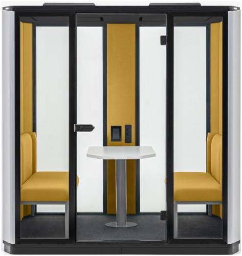 Coda 4-Person Acoustic Pod w/ Upholstered Back Walls - CD02 by MDD Office Furniture