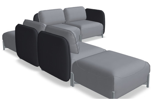 Linka Right Corner 6-Seater Sofa - LKS08P by MDD Office Furniture