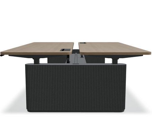 Ogi Drive 63"Twin Motor Sit-Stand Office Bench Desk w/ Felt Panels by BODF716 by MDD Office Furniture