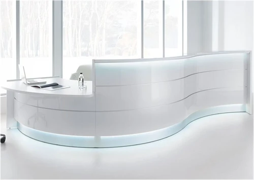 Valde 172" Curved Reception Desk w/ Right Countertop (ADA Compliant) - LAV39L by MDD Office Furniture