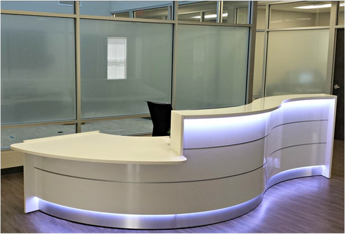 Valde 172" Curved Reception Desk w/ Right Countertop (ADA Compliant) - LAV39L by MDD Office Furniture