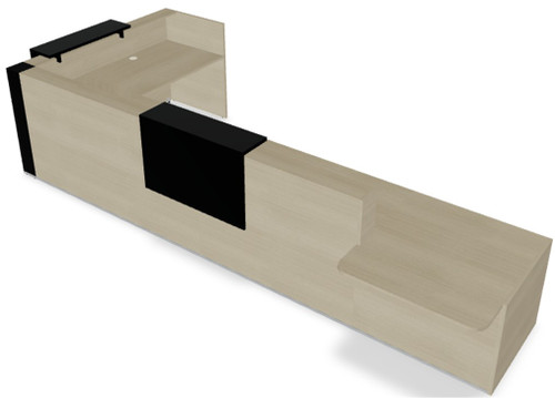 Tera 169" L-Shape Reception Desk w/ Left Counter Top (ADA Compliant) TRA44P by MDD Office Furniture