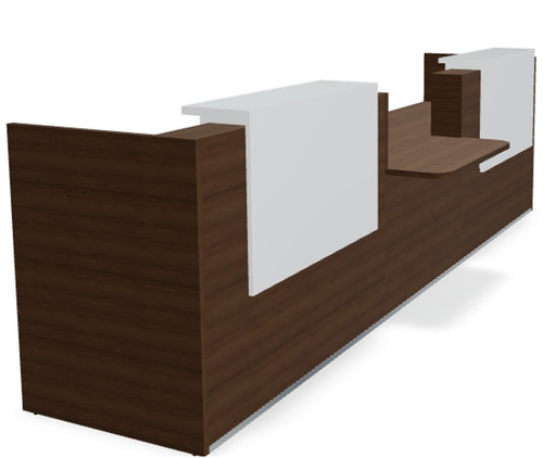 Tera 136" Straight Reception Desk w/ Countertop (ADA Compliant) TRA34 by MDD Office Furniture