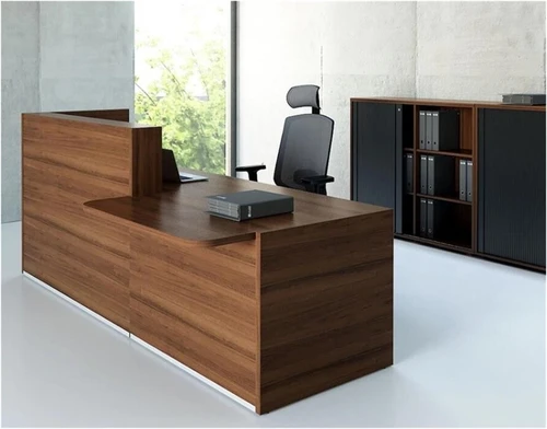 Tera 80" Straight Reception Desk w/ Left Countertop (ADA Compliant) TRA136P by MDD Office Furniture