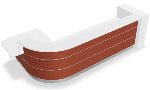 Valde 146" Corner Reception Desk w/ Right Countertop (ADA Compliant) LAV159L by MDD Office Furniture