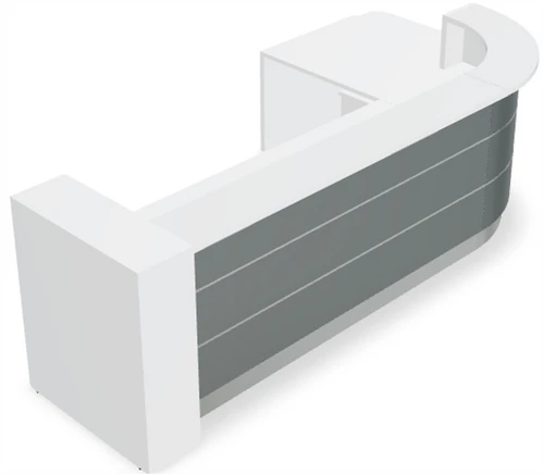 Valde 146" Corner Reception Desk w/ Left Countertop (ADA Compliant) LAV160L by MDD Office Furniture