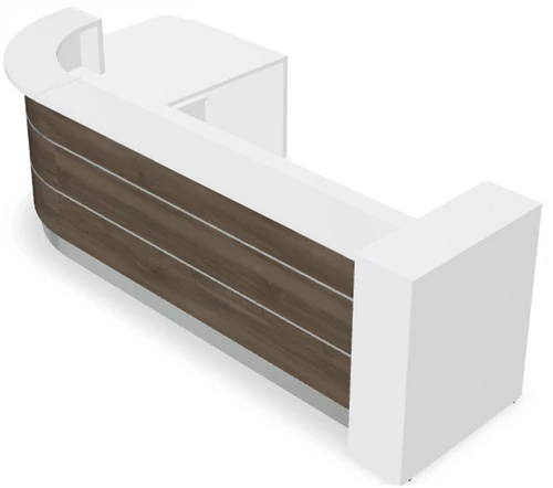 Valde 118" Corner Reception Desk w/ Right Countertop (ADA Compliant) LAV1571L by MDD Office Furniture