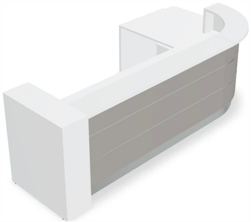 Valde 118" Corner Reception Desk w/ Left Countertop (ADA Compliant) LAV158L by MDD Office Furniture
