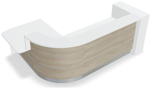 Valde 107" Corner Reception Desk w/ Right Countertop (ADA Compliant) LAV1551L by MDD Office Furniture