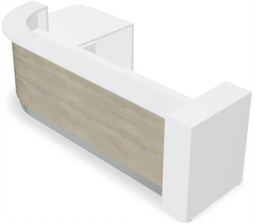 Valde 107" Corner Reception Desk w/ Right Countertop (ADA Compliant) LAV1551L by MDD Office Furniture