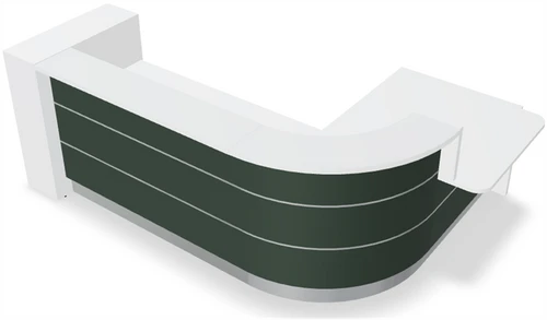 Valde 107" Corner Reception Desk w/ Left Countertop (ADA Compliant) LAV1561L by MDD Office Furniture