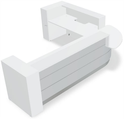 Valde 146" x 106" Corner Reception Desk w/ Countertop (ADA Compliant) - LAV122L by MDD Office Furniture