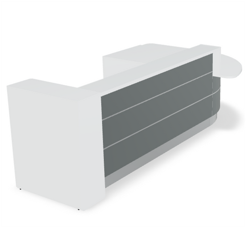 Valde 146" x 88" Corner Reception Desk w/ Left Countertop (ADA Compliant) - LAV130L by MDD Furniture