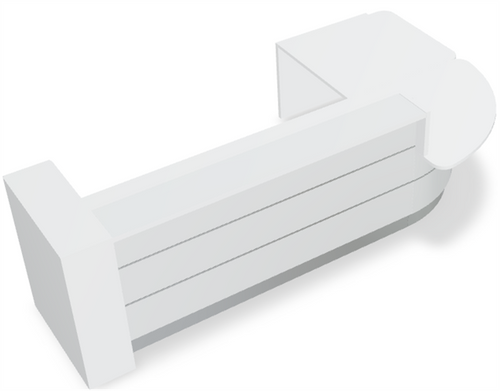 Valde 107" x 84" Corner Reception Desk w/ Left Countertop (ADA Compliant) - LAV126L by MDD Office Furniture