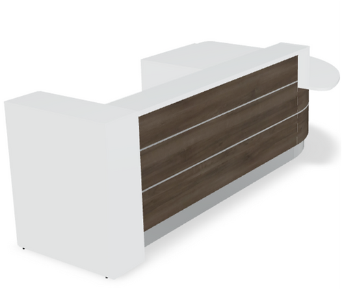 Valde 107" x 76" Corner Reception Desk w/ Left Countertop (ADA Compliant) - LAV1261L by MDD Office Furniture