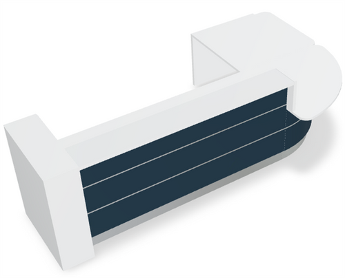 Valde 118" x 76" Corner Reception Desk w/ Left Countertop (ADA Compliant) - LAV1281L by MDD Office Furniture