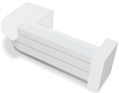 Valde LAV125L Corner Reception Desk w/ Right Countertop (ADA Compliant) - 107" x 84" by MDD Office Furniture