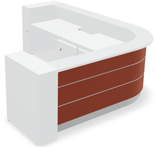 Valde LAV149L Corner Reception Desk - 111" x 99" by MDD Office Furniture