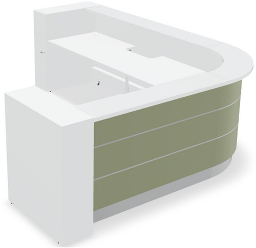 Valde LAV148L Corner Reception Desk - 99" x 138" by MDD Office Furniture