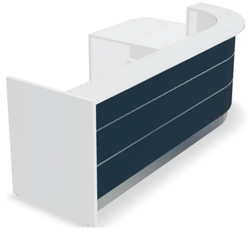 Valde LAV145L Corner Reception Desk w/ Left Countertop (ADA Compliant) 135" x 76" by MDD Office Furniture