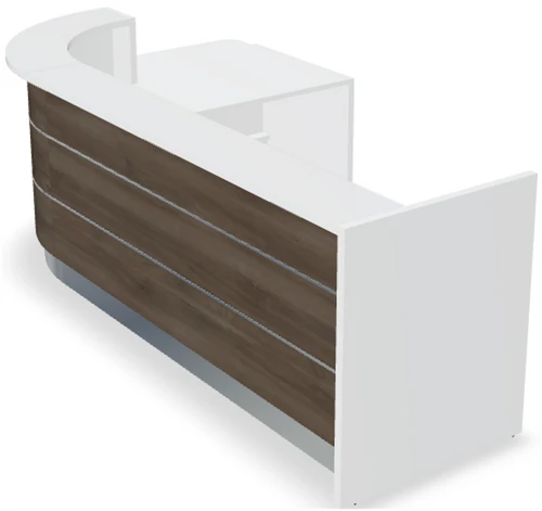 Valde LAV144L Corner Reception Desk w/ Right Countertop (ADA Compliant) 135" x 76" by MDD Office Furniture