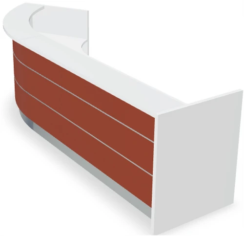 Valde LAV83L Curved Reception Desk 146" x 50" by MDD Office Furniture