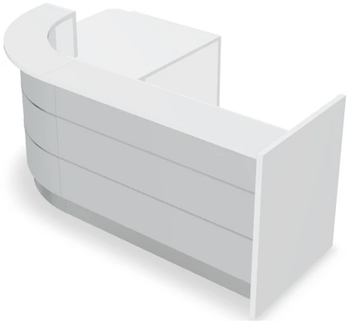 Valde LAV140L Corner Reception Desk w/ Right Countertop (ADA Compliant) 96" x 76" by MDD Office Furniture