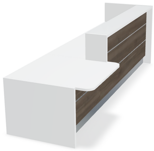 Valde LAV201L Straight Reception Desk w/ Right Countertop (ADA Compliant) - 85" by MDD Office Furniture