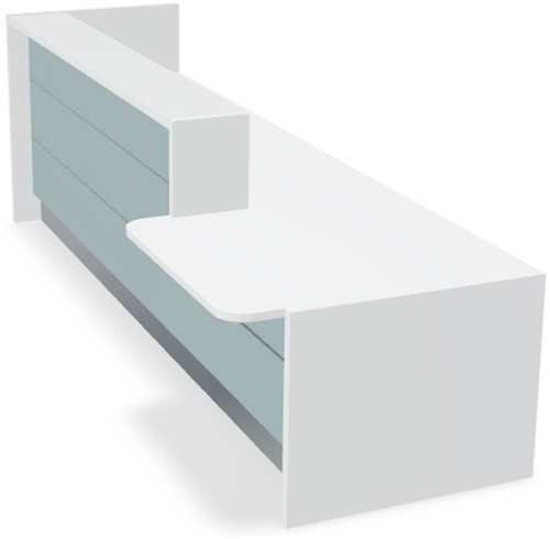 Valde LAV211L Straight Reception Desk w/ Left Countertop (ADA Compliant) - 97" by MDD Office Furniture